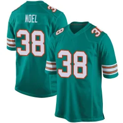 Men's Nate Noel Miami Dolphins No.38 Game Alternate Jersey - Aqua