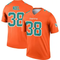 Men's Nate Noel Miami Dolphins No.38 Legend Inverted Jersey - Orange