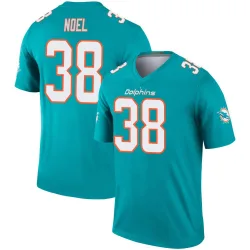 Men's Nate Noel Miami Dolphins No.38 Legend Jersey - Aqua