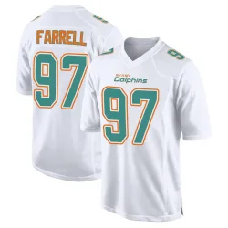 Men's Neil Farrell Miami Dolphins No.97 Game Fashion Jersey - White