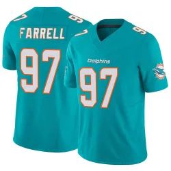 Men's Neil Farrell Miami Dolphins No.97 Limited Vapor F.U.S.E. Jersey - Aqua