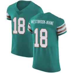 Men's Nick Westbrook-Ikhine Miami Dolphins No.18 Elite Aqua Alternate Vapor Untouchable Jersey - Green