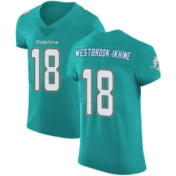 Men's Nick Westbrook-Ikhine Miami Dolphins No.18 Elite Aqua Team Color Vapor Untouchable Jersey - Green