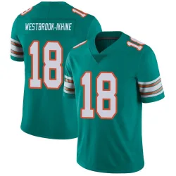 Men's Nick Westbrook-Ikhine Miami Dolphins No.18 Limited Alternate Vapor Untouchable Jersey - Aqua