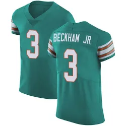 Men's Odell Beckham Jr. Miami Dolphins No.3 Elite Aqua Alternate Vapor Untouchable Jersey - Green