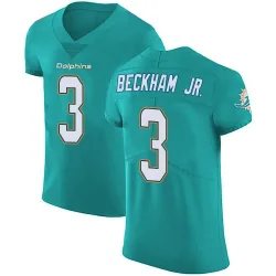 Men's Odell Beckham Jr. Miami Dolphins No.3 Elite Aqua Team Color Vapor Untouchable Jersey - Green