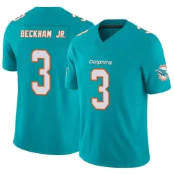 Men's Odell Beckham Jr. Miami Dolphins No.3 Limited Vapor F.U.S.E. Jersey - Aqua