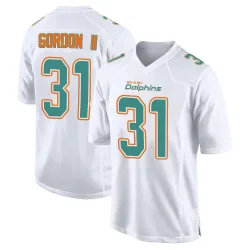 Men's Ollie Gordon II Miami Dolphins No.31 Game Fashion Jersey - White