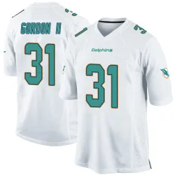 Men's Ollie Gordon II Miami Dolphins No.31 Game Jersey - White