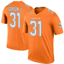 Men's Ollie Gordon II Miami Dolphins No.31 Legend Color Rush Jersey - Orange