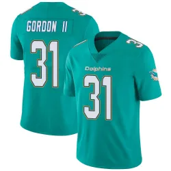Men's Ollie Gordon II Miami Dolphins No.31 Limited Team Color Vapor Untouchable Jersey - Aqua