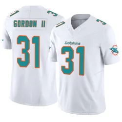 Men's Ollie Gordon II Miami Dolphins No.31 Limited Vapor F.U.S.E. Jersey - White