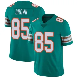 Men's Pharaoh Brown Miami Dolphins No.85 Limited Alternate Vapor Untouchable Jersey - Aqua