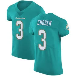 Men's Robbie Chosen Miami Dolphins No.3 Elite Aqua Team Color Vapor Untouchable Jersey - Green