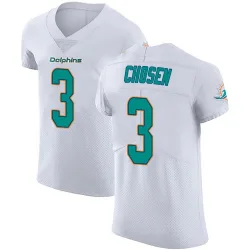 Men's Robbie Chosen Miami Dolphins No.3 Elite Vapor Untouchable Jersey - White