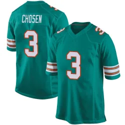 Men's Robbie Chosen Miami Dolphins No.3 Game Alternate Jersey - Aqua