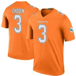 Men's Robbie Chosen Miami Dolphins No.3 Legend Color Rush Jersey - Orange