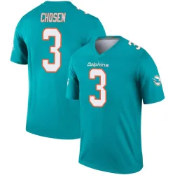 Men's Robbie Chosen Miami Dolphins No.3 Legend Jersey - Aqua