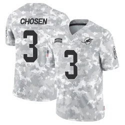 Men's Robbie Chosen Miami Dolphins No.3 Limited 2024 Salute to Service Jersey - Arctic Camo