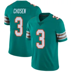 Men's Robbie Chosen Miami Dolphins No.3 Limited Alternate Vapor Untouchable Jersey - Aqua