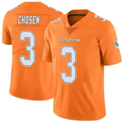 Men's Robbie Chosen Miami Dolphins No.3 Limited Color Rush Jersey - Orange