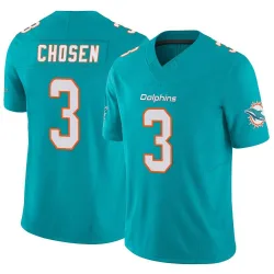 Men's Robbie Chosen Miami Dolphins No.3 Limited Vapor F.U.S.E. Jersey - Aqua