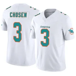 Men's Robbie Chosen Miami Dolphins No.3 Limited Vapor F.U.S.E. Jersey - White
