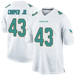 Men's Ryan Cooper Jr. Miami Dolphins No.43 Game Jersey - White