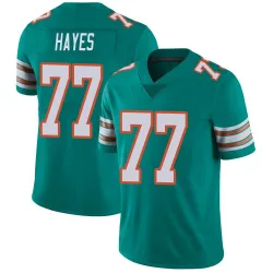 Men's Ryan Hayes Miami Dolphins No.77 Limited Alternate Vapor Untouchable Jersey - Aqua