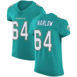 Men's Sean Harlow Miami Dolphins No.64 Elite Aqua Team Color Vapor Untouchable Jersey - Green