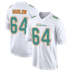 Men's Sean Harlow Miami Dolphins No.64 Game Fashion Jersey - White