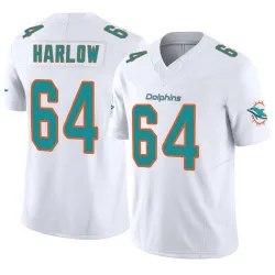Men's Sean Harlow Miami Dolphins No.64 Limited Vapor F.U.S.E. Jersey - White