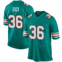 Men's Storm Duck Miami Dolphins No.36 Game Alternate Jersey - Aqua