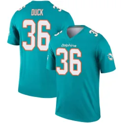 Men's Storm Duck Miami Dolphins No.36 Legend Jersey - Aqua