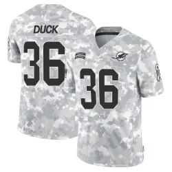 Men's Storm Duck Miami Dolphins No.36 Limited 2024 Salute to Service Jersey - Arctic Camo