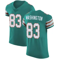 Men's Tahj Washington Miami Dolphins No.83 Elite Aqua Alternate Vapor Untouchable Jersey - Green