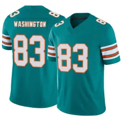 Men's Tahj Washington Miami Dolphins No.83 Limited Alternate Vapor F.U.S.E. Jersey - Aqua