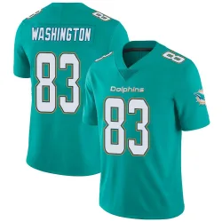 Men's Tahj Washington Miami Dolphins No.83 Limited Team Color Vapor Untouchable Jersey - Aqua