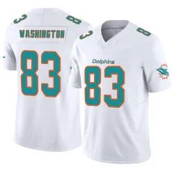 Men's Tahj Washington Miami Dolphins No.83 Limited Vapor F.U.S.E. Jersey - White