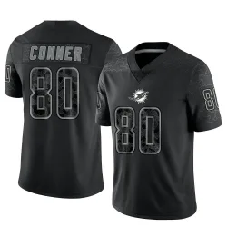 Men's Tanner Conner Miami Dolphins No.80 Limited Reflective Jersey - Black