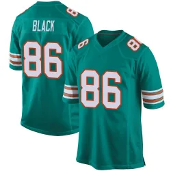 Men's Tarik Black Miami Dolphins No.86 Game Alternate Jersey - Aqua