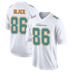 Men's Tarik Black Miami Dolphins No.86 Game Fashion Jersey - White