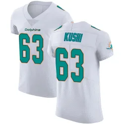 Men's Tedi Kushi Miami Dolphins No.63 Elite Vapor Untouchable Jersey - White