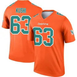 Men's Tedi Kushi Miami Dolphins No.63 Legend Inverted Jersey - Orange