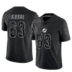 Men's Tedi Kushi Miami Dolphins No.63 Limited Reflective Jersey - Black