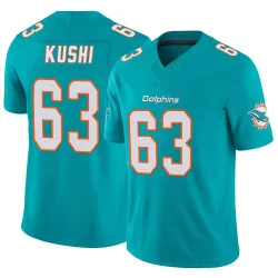Men's Tedi Kushi Miami Dolphins No.63 Limited Vapor F.U.S.E. Jersey - Aqua