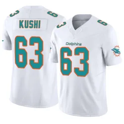 Men's Tedi Kushi Miami Dolphins No.63 Limited Vapor F.U.S.E. Jersey - White