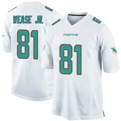 Men's Theo Wease Jr. Miami Dolphins No.81 Game Jersey - White