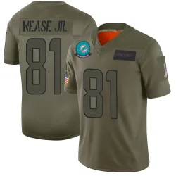 Men's Theo Wease Jr. Miami Dolphins No.81 Limited 2019 Salute to Service Jersey - Camo