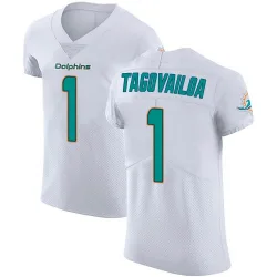 Men's Tua Tagovailoa Miami Dolphins No.1 Elite Vapor Untouchable Jersey - White